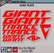 GIANT TRANCE style Gloss RED sticker DECALS X 9 ROAD CYCLING MTB BIKE BICYCLE