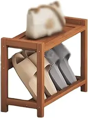 Bamboo Shoe Rack Floor Standing Shoe Stand Compact Narrow Shoe Organizer Space-Saving Shoe Holder for Entryway