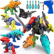 AKILION Kids Dinosaur Robot Toys 3 4 5 6 7 Year Old Boys Girls, 5 in 1 STEM Dino