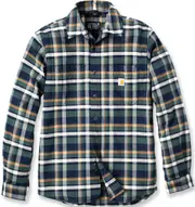 Carhartt Rugged Flex Relaxed Fit Midweight Flannel Long-Sleeve Plaid Shirt, blue, Size 2XL for Men
