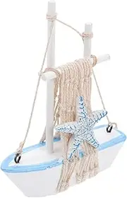 MUELODSIC Elegant Mediterranean Sailing Boat Wall Art Wooden Decorative Accessory for Home