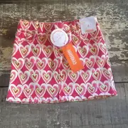 Gymboree Scribble Heart Skirt Girls SZ 4 RED WHITE Pink Yellow FUN ADJUSTABLE