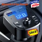 Bluetooth 5.0 Car Wireless FM Transmitter Adapter Hands-Free 2USB PD Charger NEW