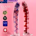 17cm Crystal Glass Dildo Dong Butt Plug Anal Plug Beads Thread Thruster Sex Toy