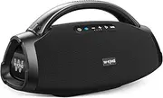 [W-KING] 300W Peak Large Bluetooth Speaker Loud, Massive Bass Boombox, IPX7 Waterproof Party Portable Speaker with Subwoofer 7.5"/EQ APP/5-Drives/BT 5.4/Fast Charge/MIC-GTR in, Outdoor Wireless Speakers