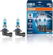 OSRAM COOL BLUE INTENSE HB3, +100% more brightness, up to 5,000K, halogen headlight lamp, LED look, duo box (2 lamps)