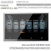 9'' Android 9 Touch Screen Car Headrest Monitor 1080P Video Player FM Bluetooth (for: Audi)