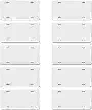 xioaue 10Pcs Sublimation License Plate Blank Heat Thermal Transfer Sheet for Car Decoration Custom,12X6In