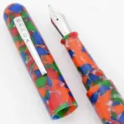 Ranga 4C Acrylic Fountain Pen - Rainbow Cracked Ice, JoWo 6 Nib C/C (New in Box)