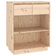 vidaXL Solid Wood Pine Console Cabinet Indoor Hallway Sideboard Home Storage
