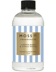 [Moss St. Fragrances] Juniper Berry & Citrus Spritz - Ceramic Diffuser Refill 500ml