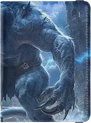 [Amooorous] Blue Cool Fire Monster Leather decorative Passport Holder Cover Wallet Wallet Combo Card Holder Passport Case Lightweight, Blue cool fire monster, 1 size