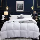 Winter Quilted Blanket Goose Down Duvet Quilt Cotton Cover King Queen Blanket