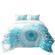 Fading Light Blue Mandala Coverlet