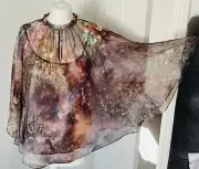 Ted Baker Blouse Top Shirt & Cami Set 2 Piece Cape Kimono BNWT Size 2 £99 Nensi