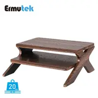 在飛比找momo購物網優惠-【Ermutek 二木科技】木制工藝吸塑防水桌上型螢幕增高架