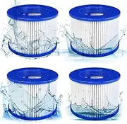 JEFFEL Infinite Spa Screw-On Filter for Spa Replacement Hot Tub, Inflatable, No Screws, 60 mm, Filter Cartridge for Spa, Compatible with Cosy Spa, Clever Spa and Plus (SPA-4PCS)