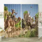 Brown Archers Lurking 3D Curtain Blockout Photo Printing Curtains Drape Fabric
