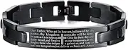 [Longcreek] Bible Verse Bracelet for Men, Religious Cross Bracelet for Boys, Cross Bible Bangle Bracelet, Holy Bible Wristband Bracelet, Christian Cross Scripture Cuff Bracelet, Cross Religious Jewelry
