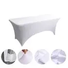 Premium Fitted Black Tablecloth for Wedding Dining Tables 6 FT Rectangle