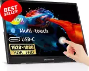 Portable Monitor 14" Touchscreen FHD IPS HDR 1920x1080 USB-C HDMI for Laptop