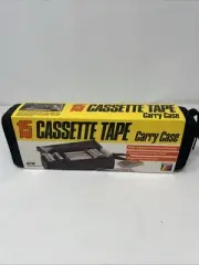 GEMINI Carrying Case Holds 15 Cassette Tapes w/Black Strap - Heavy Padded Nylon