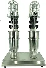 Dual Head Milkshake Maker Electric Milk Shaker Machine 2 Speed Milkshake Machine Stainless Steel Milk Shake Mixer Machine Protein Shaker for Creamy Milk Shakes Cocktails Smoothies