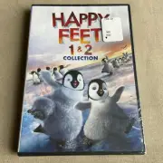 Happy Feet One & Two (DVD 2-Film) 1 2 Family Children's Penguins Elijah Wood NEW