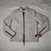 Marc Ecko Cut & Sew Jacket - Dark Silver - Imitation Leather - Size: S