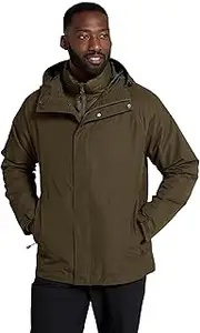 [Mountain Warehouse] Alaskan Mens 3-in-1 Waterproof Jacket - Breathable Coat with Taped Seams & Microfibre Insulation - Autumn Winter Wet Weather, Walking & Outdoors