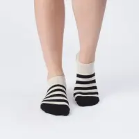 在飛比找momo購物網優惠-【aPure】PureSocks除臭襪女花紗條紋船型襪(黑)