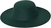 [HEYDHSDC] 9Cm Brim Fedoras Wide Brim Flat Top Hat Panamanian Women's Men's Jazz Hat Church Hat British Women's Fedoras