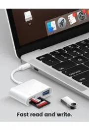 PHONE + Mac Book USBC SD Card Micro SD TF Card Reader Adapter 2 Pack