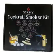 SMOKY BISTRO Cocktail Smoker Kit: Torch, 9 Flavors - Perfect Whiskey Gifts