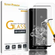 [2-Pack] 9H Tempered Glass Screen Protector 3D Full Curved with Fingerprint Function Support For S23 Ultra 5G