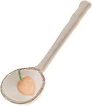 GRIRIW Creative Ceramic Soup Spoon Restaurant Style Spoon for Serving Reusable Smooth Finish for Kitchen Use and Dining