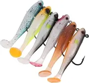 Abaodam 6pcs Artificial Fishing Lures Soft Bait for Freshwater Fishing Realistic Design for Bass Carp for Lakes Rivers Supplies