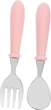 1Set Fork and Spoon Set Safe and Ergonomic Cutlery for Container Box Promotes Self Feeding and Motor Skills Development for Transition
