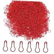 1000 pcs Metal Safety Pins Gourd Bulb Calabash Bead Needle Pin Clothing Tag Red