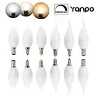 10X Dimmable 5W 220V E12 E14 B15 LED Chandelier Candle Flame Shape Light Bulb RH