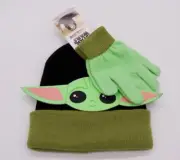 Disney Star Wars The Child Baby Yoda Grogu Mandalorian Beanie Hat & Gloves Set