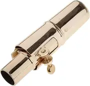 Alto Saxophone Mouthpiece Gold Plated Sax Mouth Pieces Accessory - 3.9x0.6"