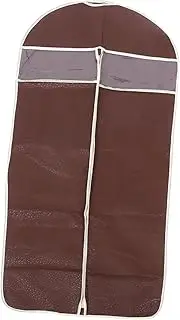 IMIKEYA High End Brown Suit Cover Storage Bag Clothes Protector with Transparent Window Water Resistant Non Woven Material for Suits Shirts and Coats