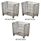 Wire Mesh Laundry Hamper on Wheels Heavy Duty for Dirty Clothes Organization