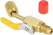 Oimzzr Refrigerant 1PC Color Coded R410A R134A Shut Valve for AC HVAC Refrigeration Charging Hoses