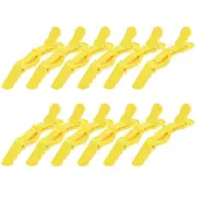 Beakey 12 Pcs Women Styling Hairclip Durable Alligator Plastic Hair Sectioning Clips-Yellow