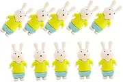 SHINEOFI 16pcs Boys and Girls Cartoon Rabbit Erasers Adorable Student Toys Mini Rubbers Random Color