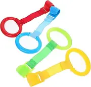 Generic Crib Stand up Rings 8pcs Tiny Pull Rings Walking Training Tools for Baby's Development