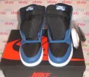 NIKE AIR JORDAN 1 RETRO HIGH DARK MARINA BLUE GS SIZE 5.5Y NIB 575441-404 DS