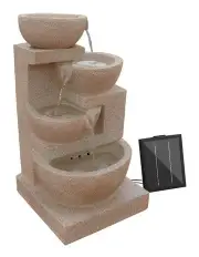 Gardeon 4 Tier Solar Powered Fountain with Light 72cm Sand